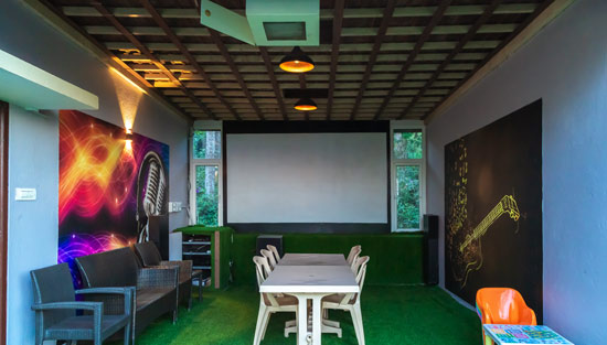 Projector Setup at Resort